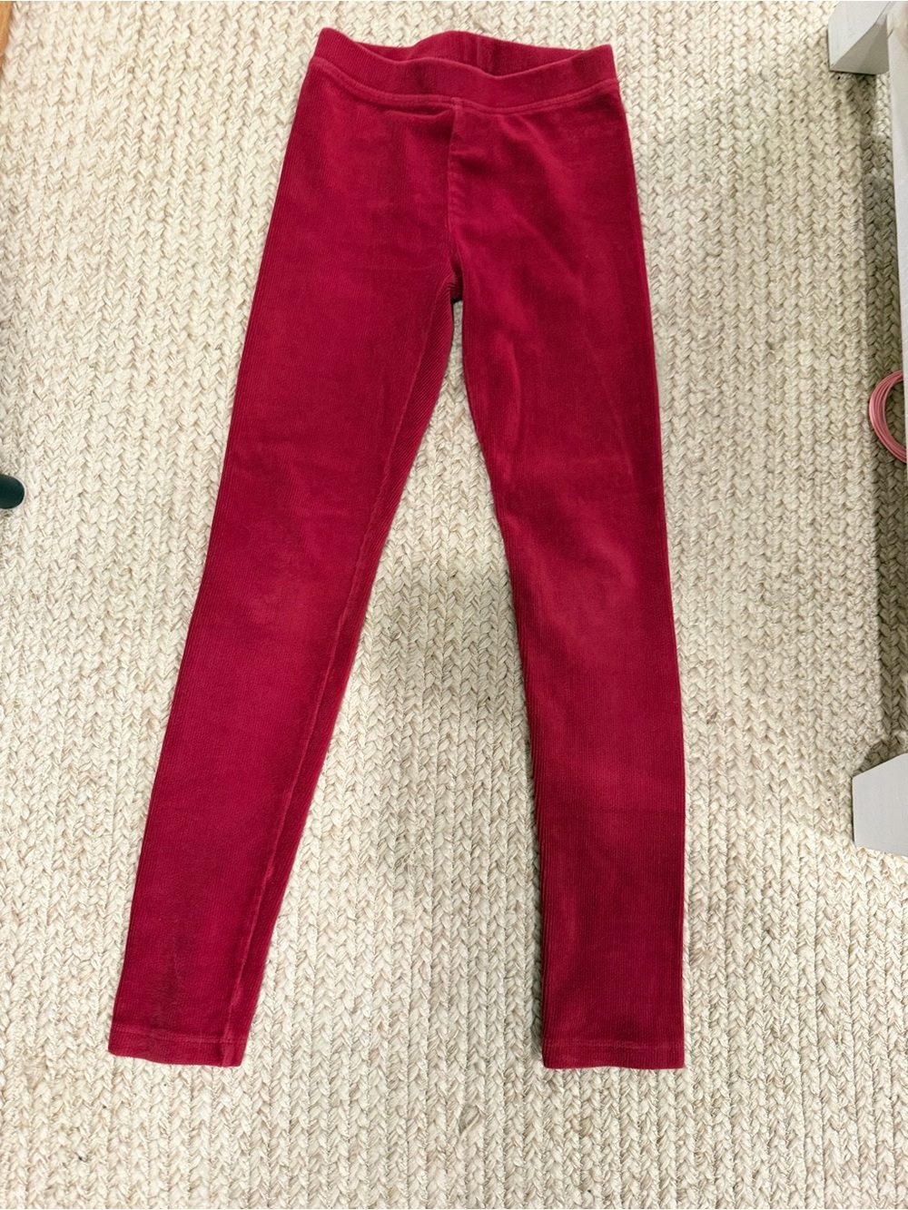 Crewcuts Crimson Velvet-Look Leggings